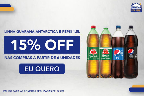 Ambev - Linha Guarana Antarctica e Pepsi 15OFF 16/01 a 05/02